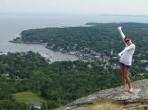 No alto de Camden Hill State Park, em Camden, litoral de Maine, nos Estados Unidos